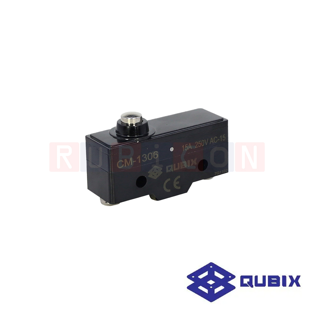 QUBIX CM-1306 ไมโครสวิตซ์ COMPAQ OVERTRAVEL PLUNGER 15A, 250V SPDT 1NO, 1NC SCREW TYPE (MICRO SWITCH CM - 1300 SERIES )