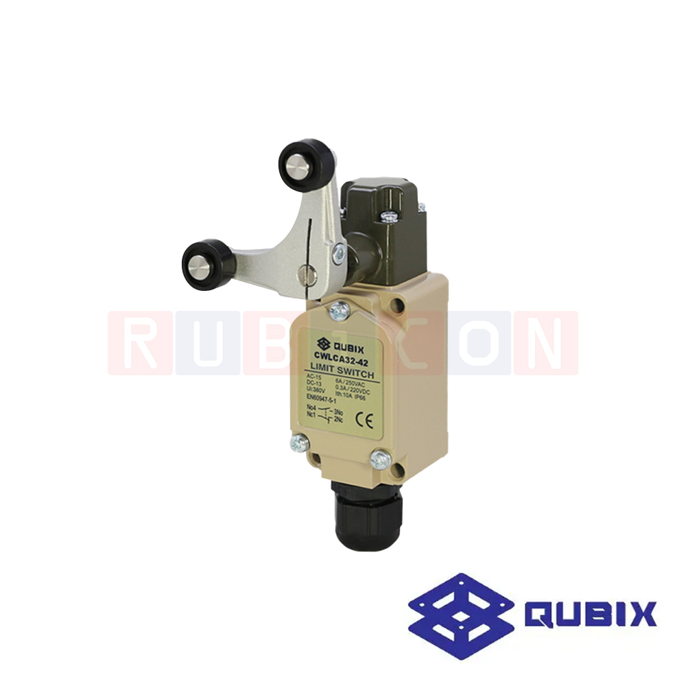 QUBIX CWLCA32-42 ลิมิตสวิตช์ FORK LEVER LOCK 10A / 250V DPDT 1NO, 1NC SCREW TYPE (LIMIT SWITCHES CWL SERIES)