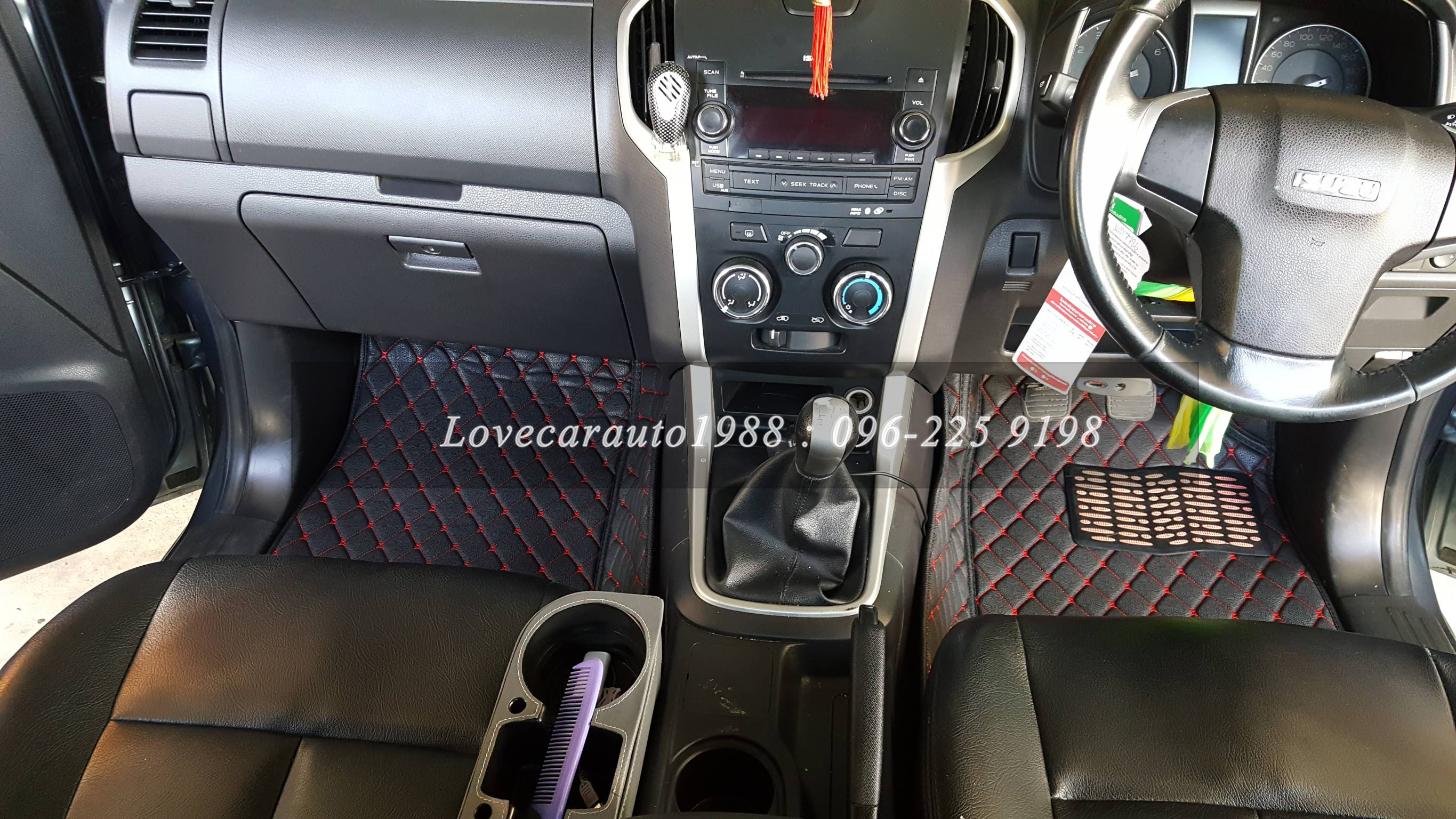 พรม6D Toyota D-max cab 2017 ดำแดง