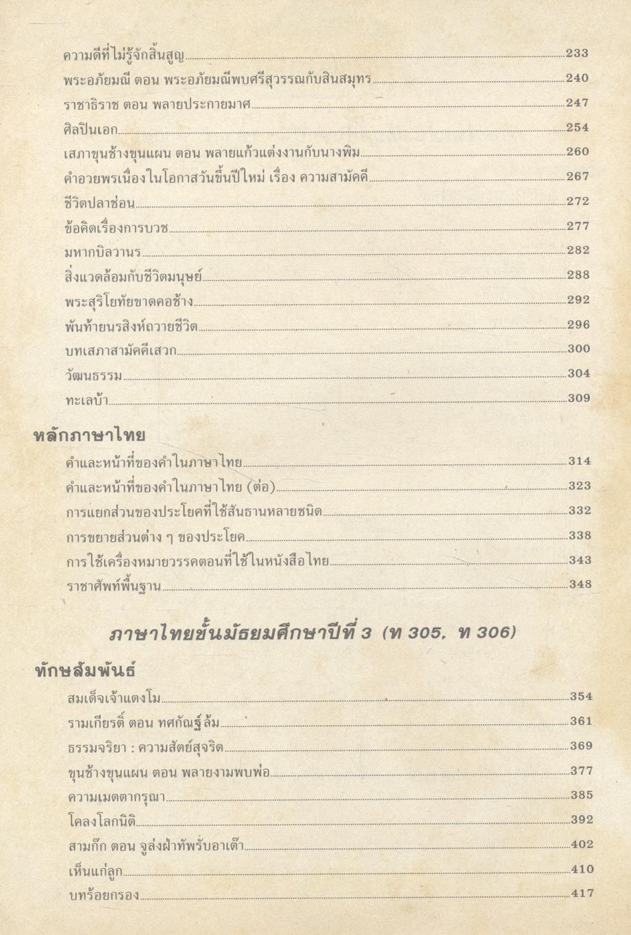 คู่มือ ภาษาไทย ม.1-2-3 (ท 101, ท 102, ท 203, ท 204, ท 305, ท 306)