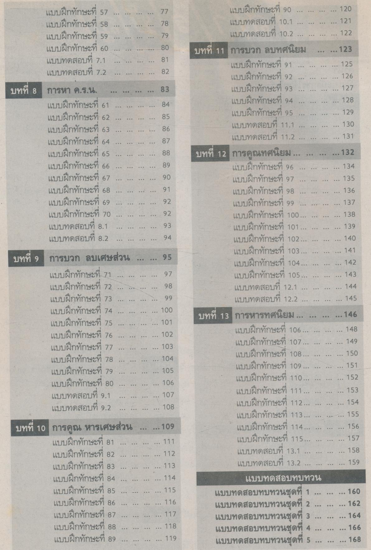 คณิตคิดเร็ว ชั้นประถมศึกษาปีที่ 6