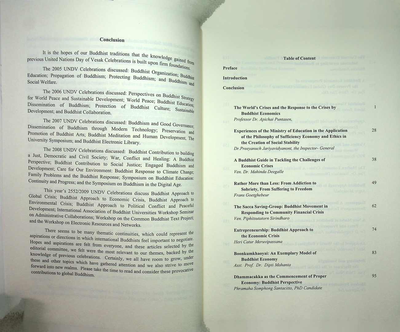 Buddhist Approach to Economic Crisis