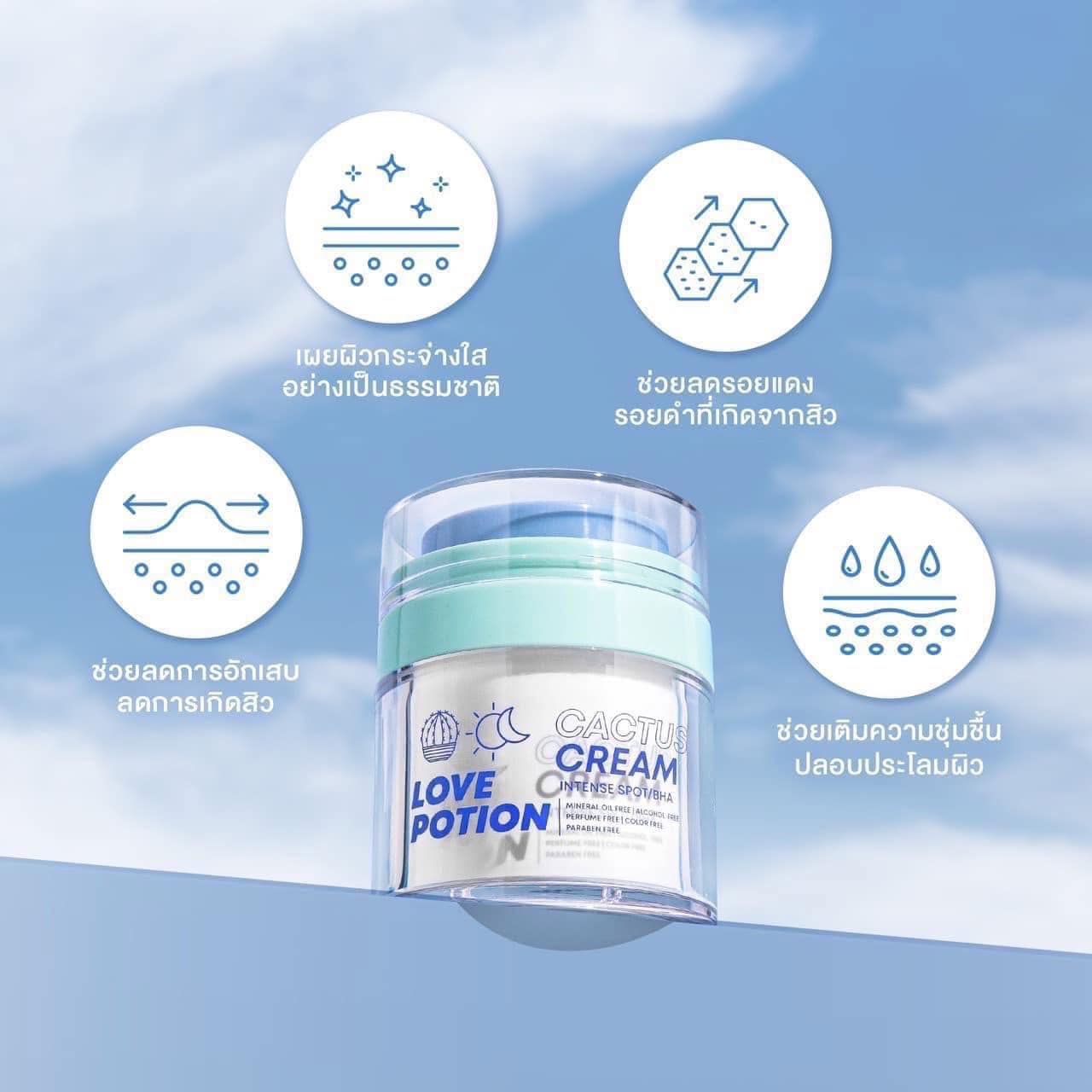 ครีมบำรุงผิวหน้าแคคตัส CACTUS CREAM 30g สำหรับการดูแลผิว - Moisturizer, Skincare