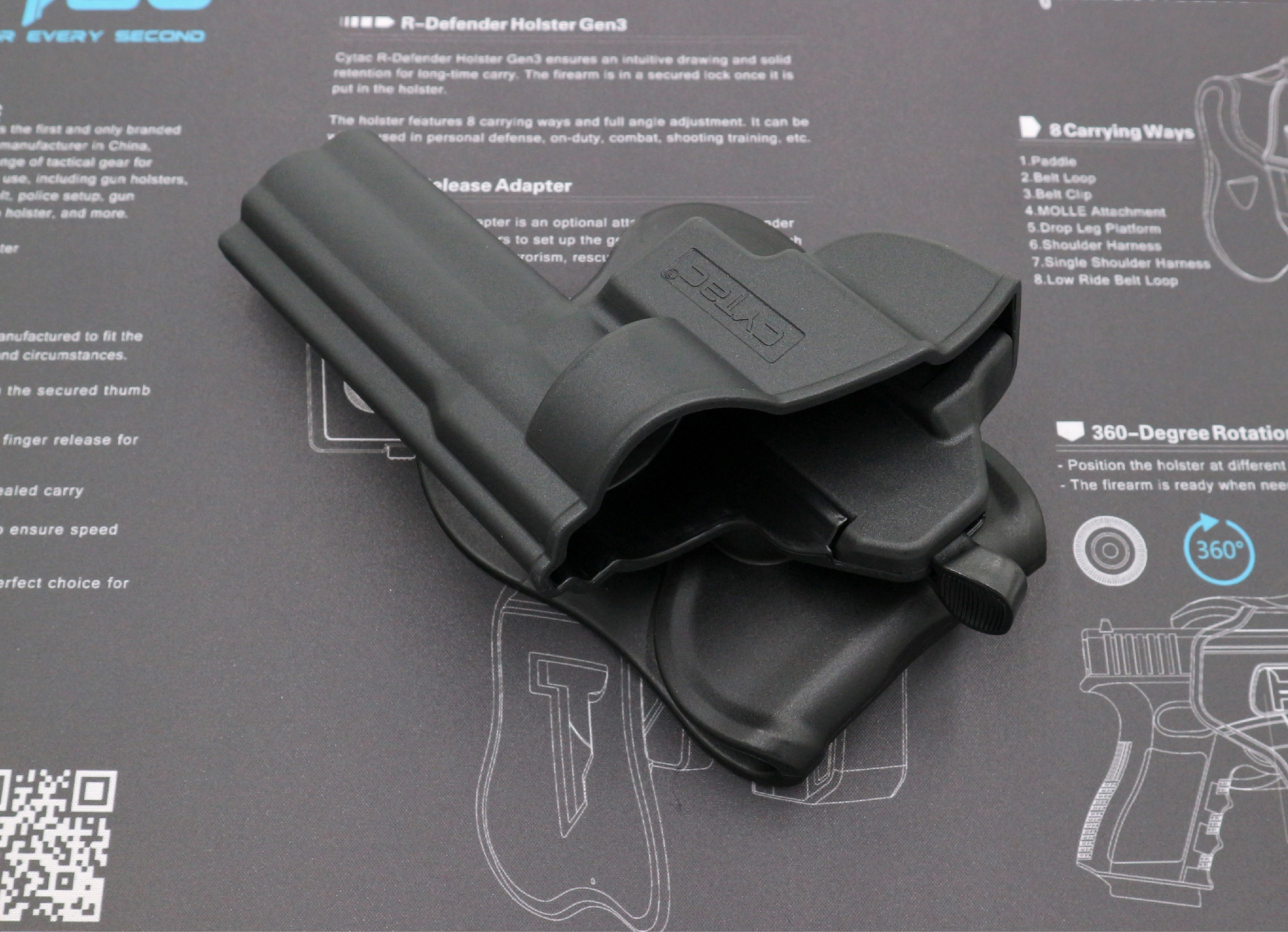 🇹🇭 711 ไทยแลนด์ แทคติคอล ซองพกนอก ปลดล็อคนิ้วโป้ง รุ่น Taurus 82S ( ลูกโม่ )