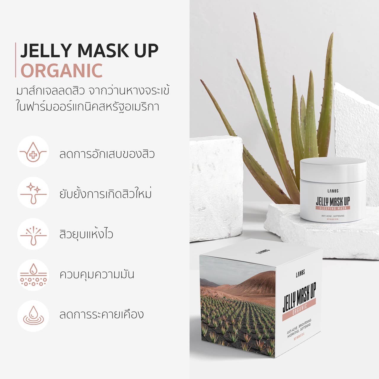 เจลลี่มาร์ค สูตรลดสิวผิวใส Jelly mask up ของแท้ แพ็คเกจใหม่