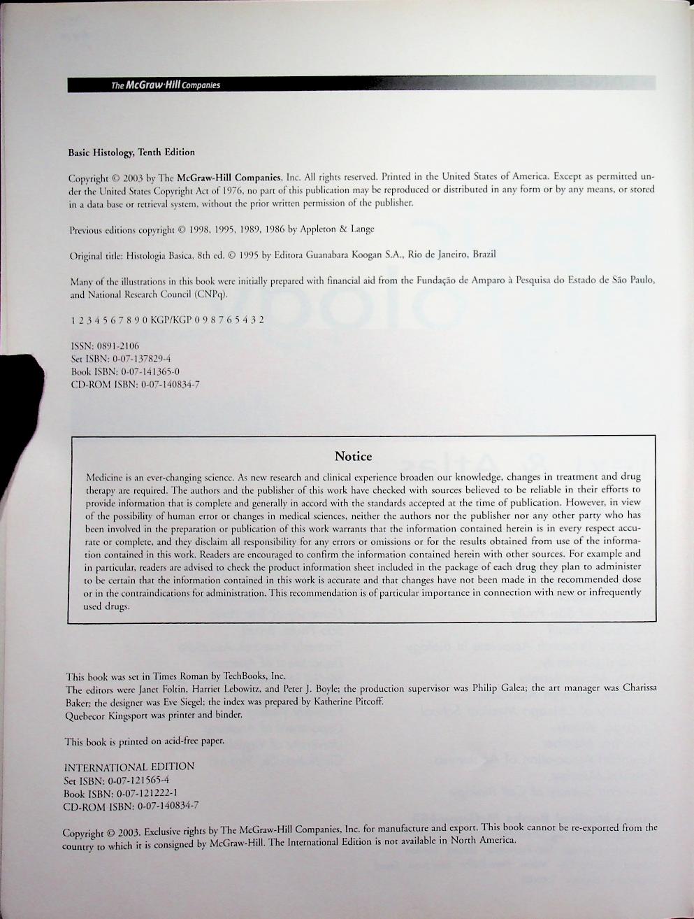 basic histology TEXT & ATLAS