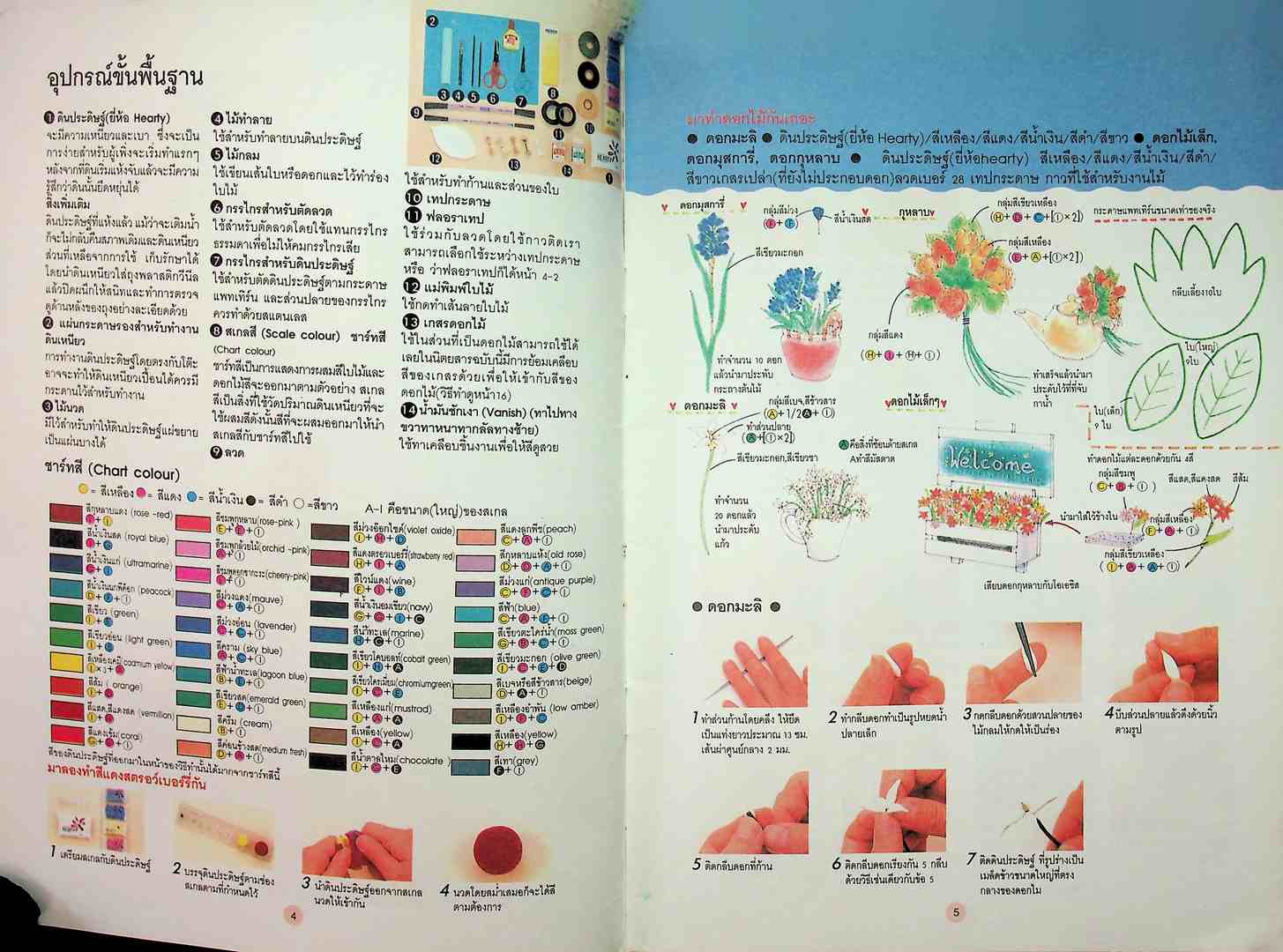 ประดิษฐ์ดอกไม้จากดินญี่ปุ่น