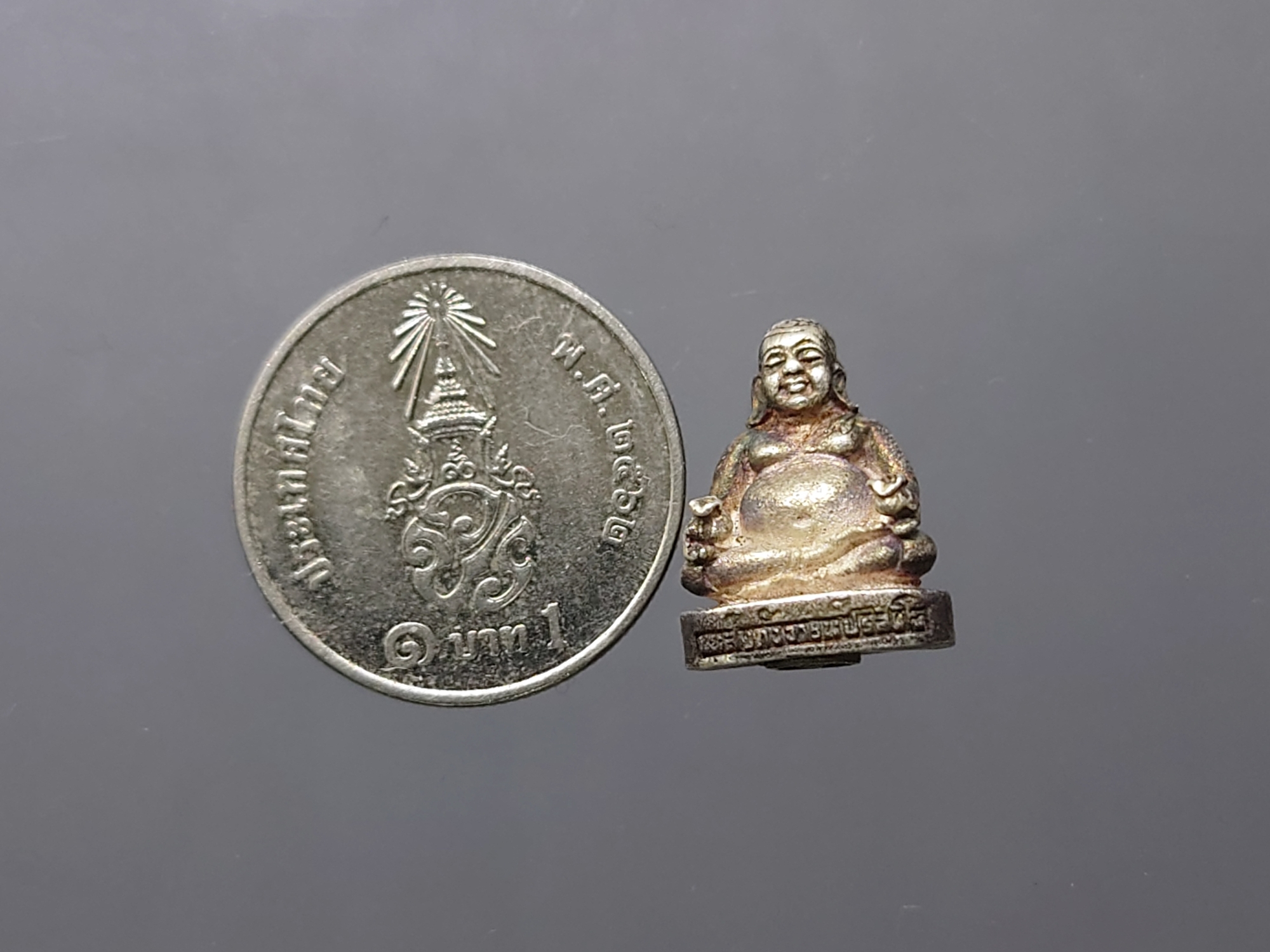 พระสังกัจจายน์ หลวงพ่อคูณ วัดบ้านไร่ ปี2535 รุ่นเทพประธาน (เททอง) เนื้อเงิน พร้อมตลับเดิม รับประกันแท้ ทันหลวงพ่อ