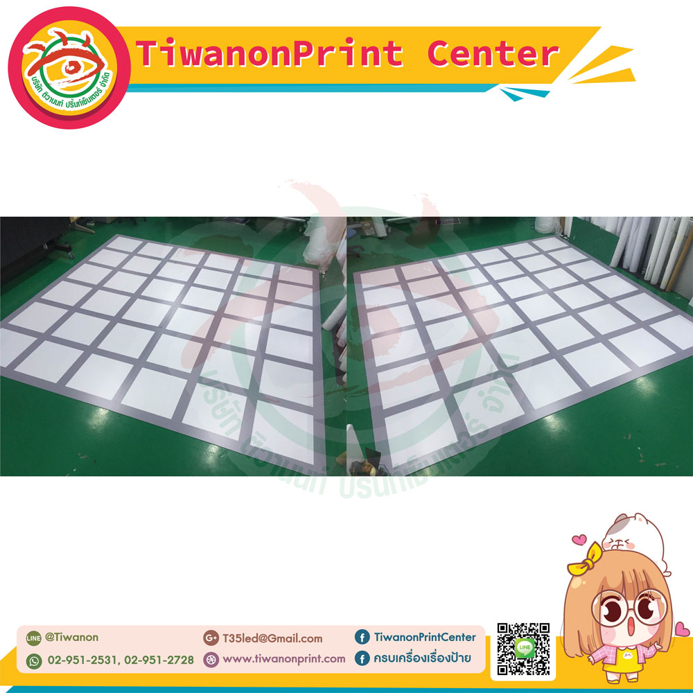 ป้ายพลาสวูดพิมพ์ลงบนแผ่นขนาด 360x360cm