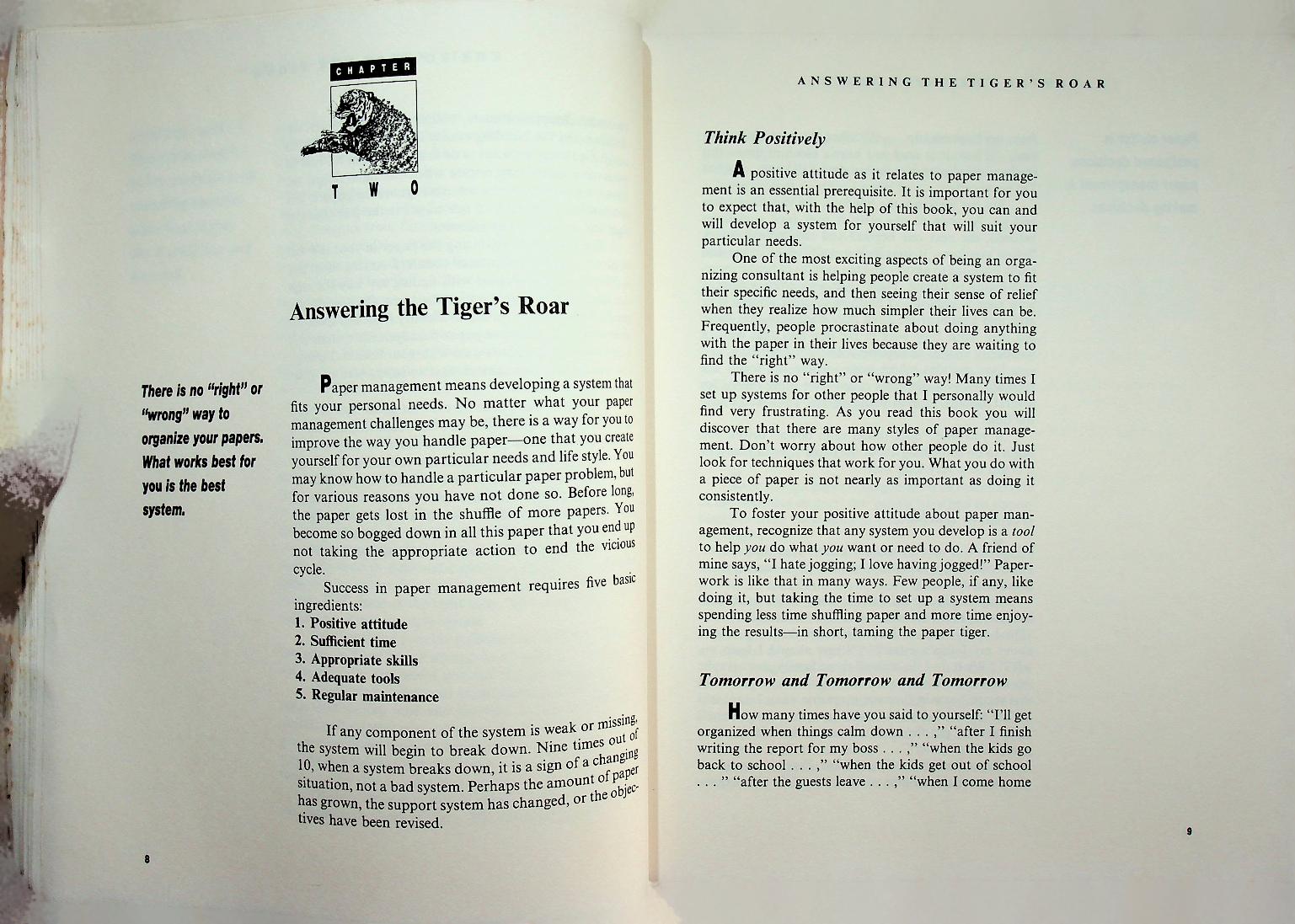 Taming the Paper Tiger : Organizing the Paper in Your Life