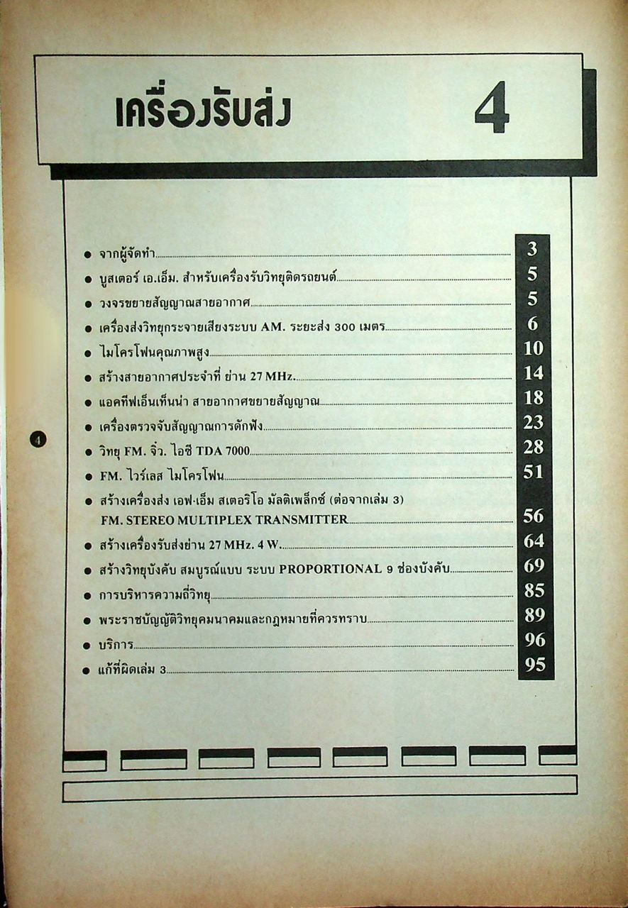 เครื่องรับส่ง เล่ม 4 TRANSCEIVER สำหรับผู้สนใจการสร้าง-ซ่อม เครื่องรับส่งวิทยุ