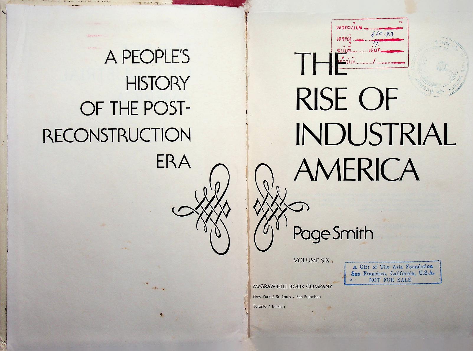 THE RISE OF INDUSTRIAL AMERICA