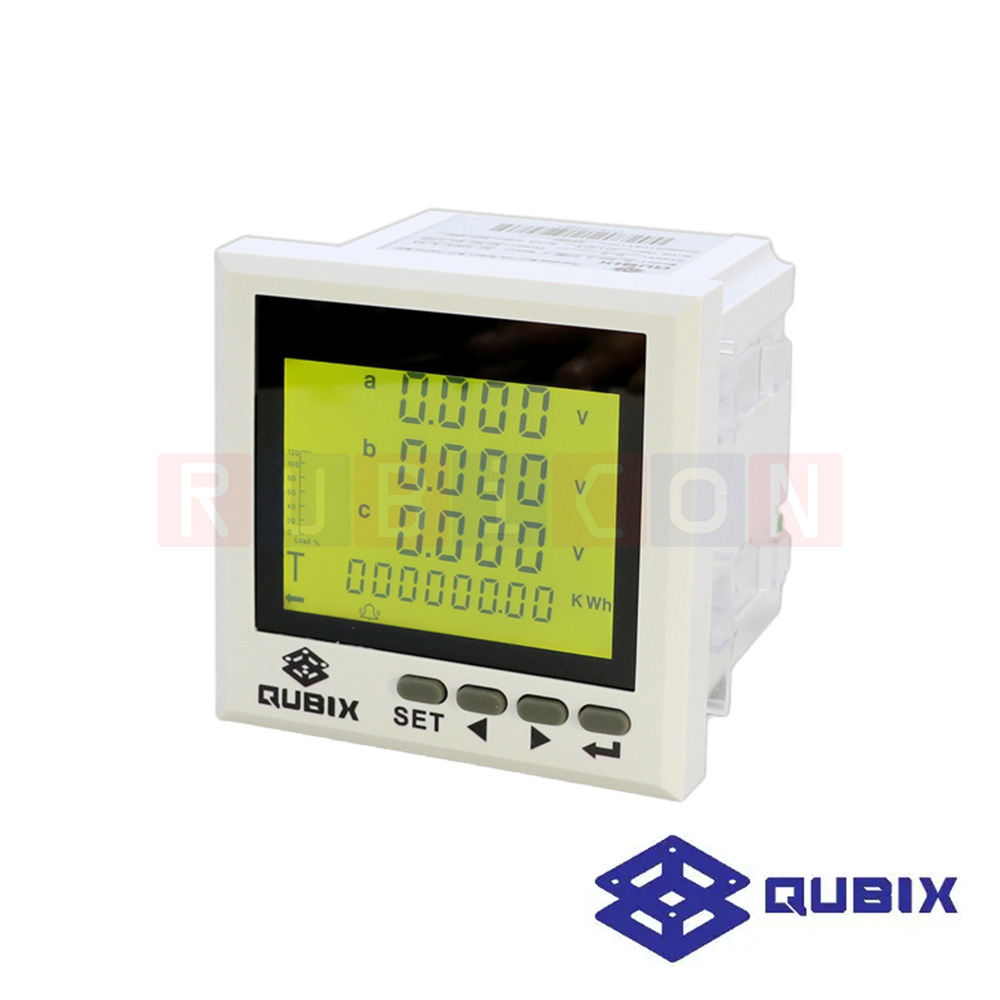 QUBIX HL-S96-5 3FHMF-Y-412O AC/DC 80-270V มัลติฟังก์ชันดิจิตอลพาเนลมิเตอร์ (วิเคราะห์พลังงาน) MULTIFUNCTION DIGITAL PANEL METER HL SERIES 96X96MM.
