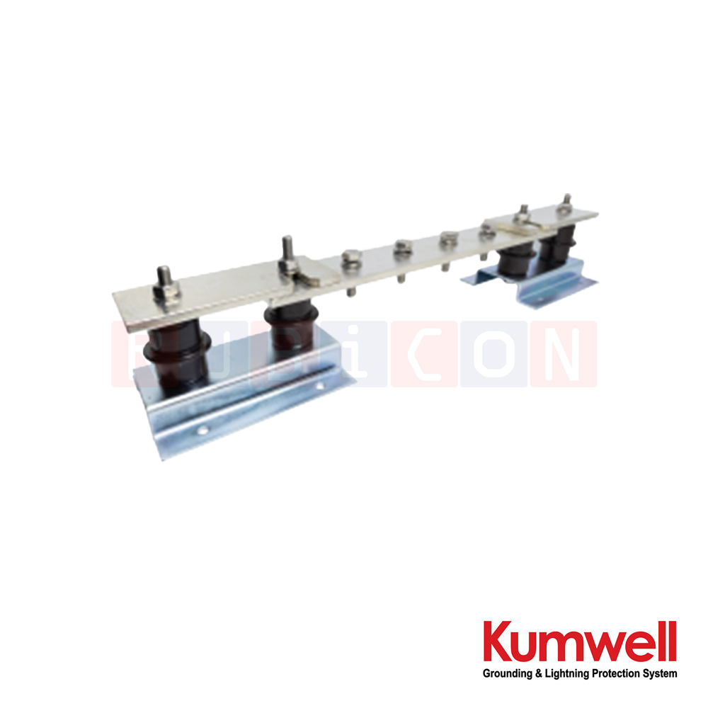 KUMWELL GBDL 162 กราวด์บาร์ พร้อมข้อต่อตัดสายคู่ (Ground Bar with Twin Disconnecting Link (For EB)) 16 Terminals, Dimension 1100x90x90 mm