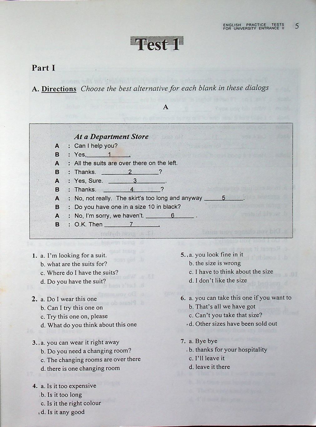 แนวข้อสอบภาษาอังกฤษ สอบเข้ามหาวิทยาลัย ฉบับสมบูรณ์ ชุดที่ 2 ENGLISH PRACTICE TESTS FOR UNIVERSITY ENTRANCE II