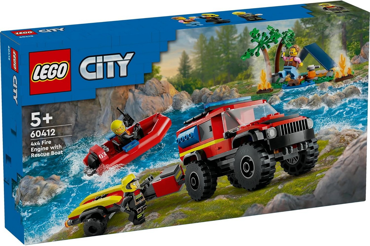 **MTS Toys**เลโก้ Lego 60412 City : 4X4 Fire Truck With Rescue Boat
