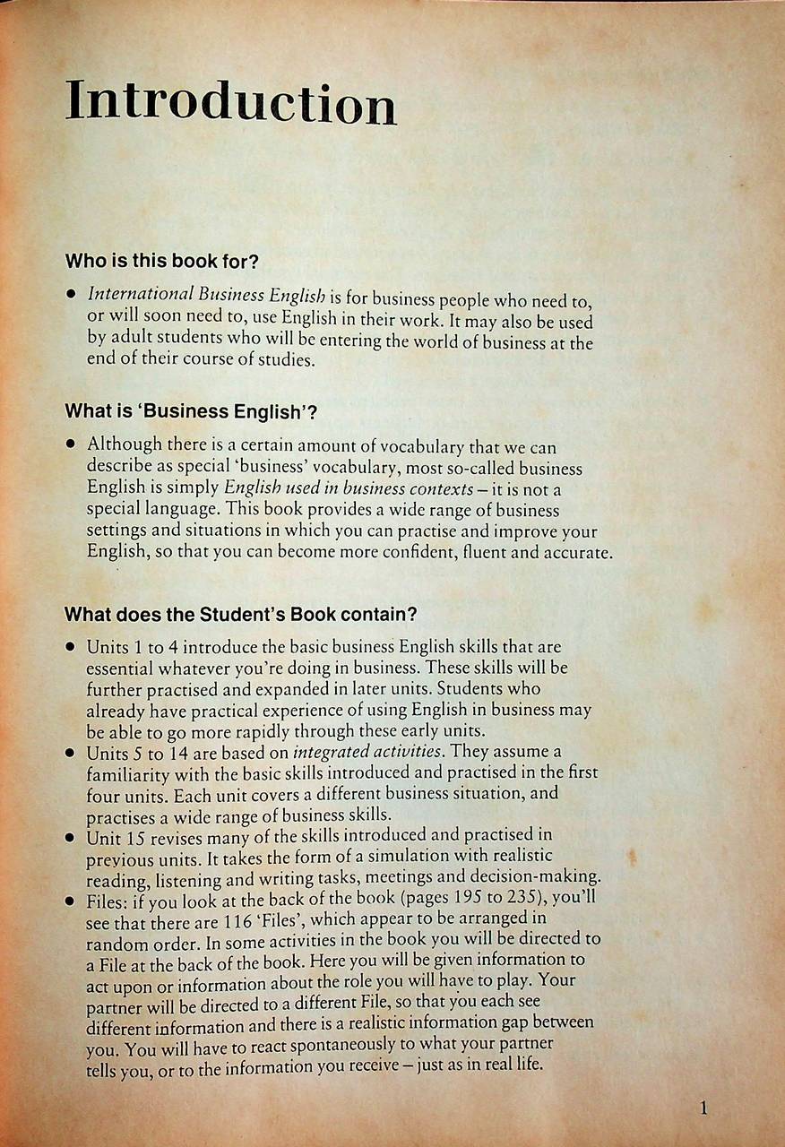 International Business English Student's Book