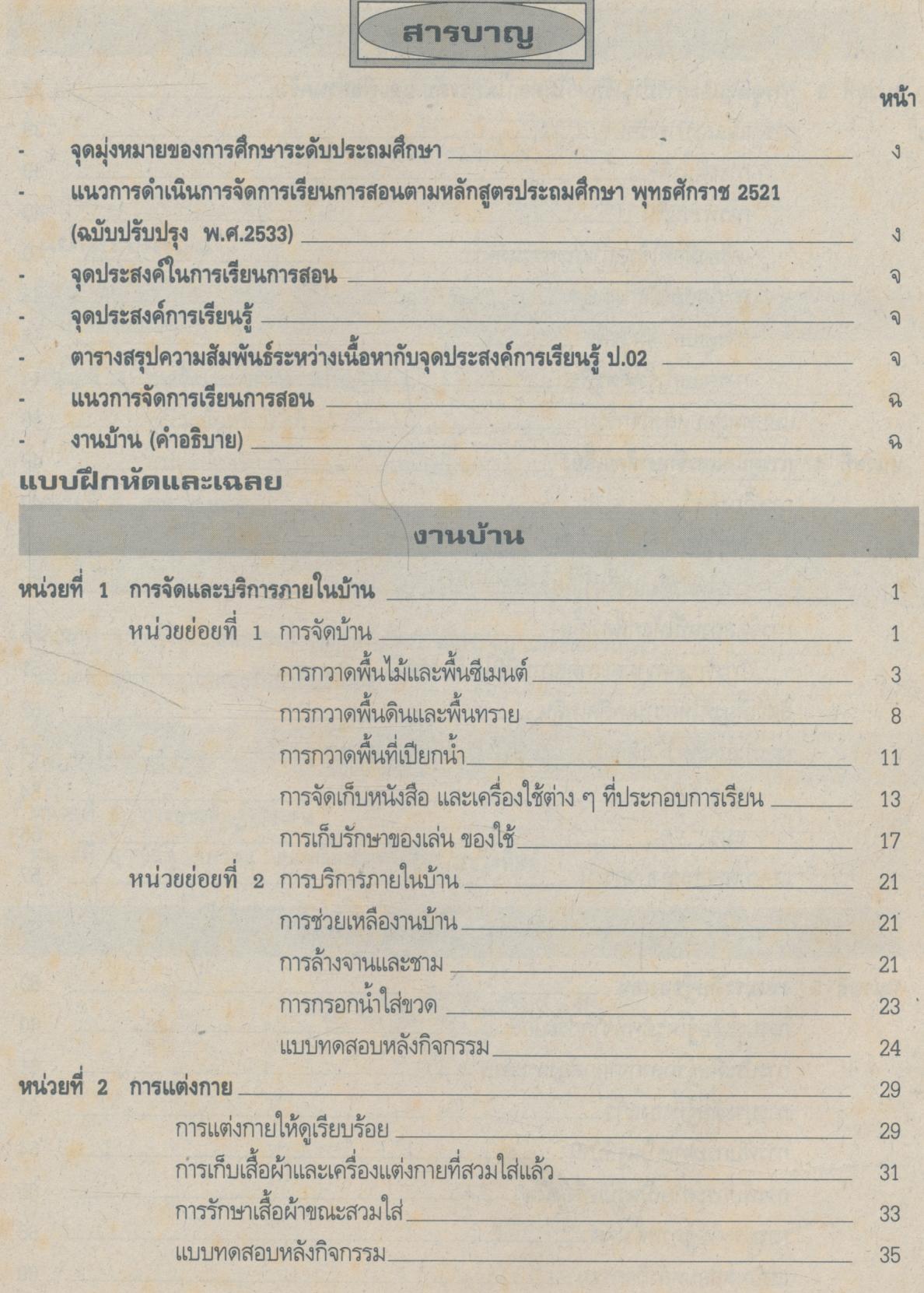แผนการสอนวิชา กพอ. ป.1