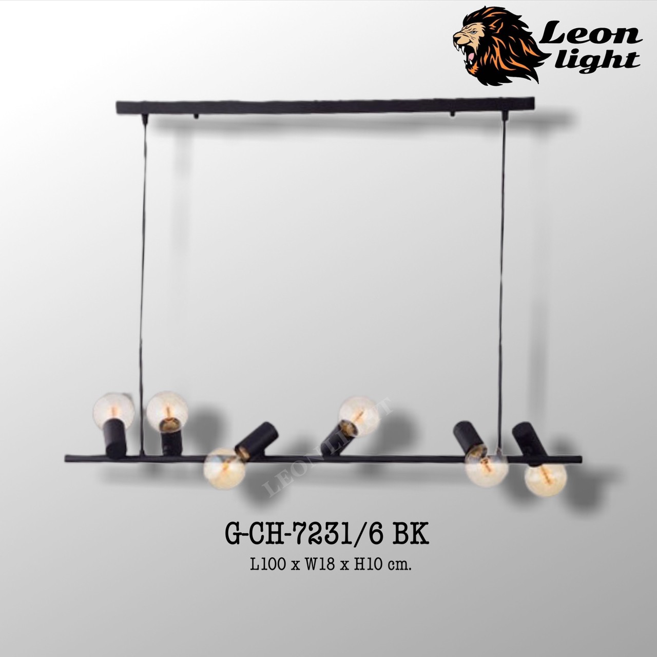โคมไฟห้อย G-CH-7231/6 BK