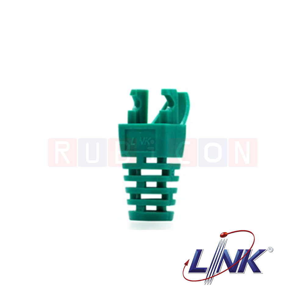 US-6513 CAT5E LOCKING PLUG BOOT, GREEN NEW (Pack/10Pcs) LINK
