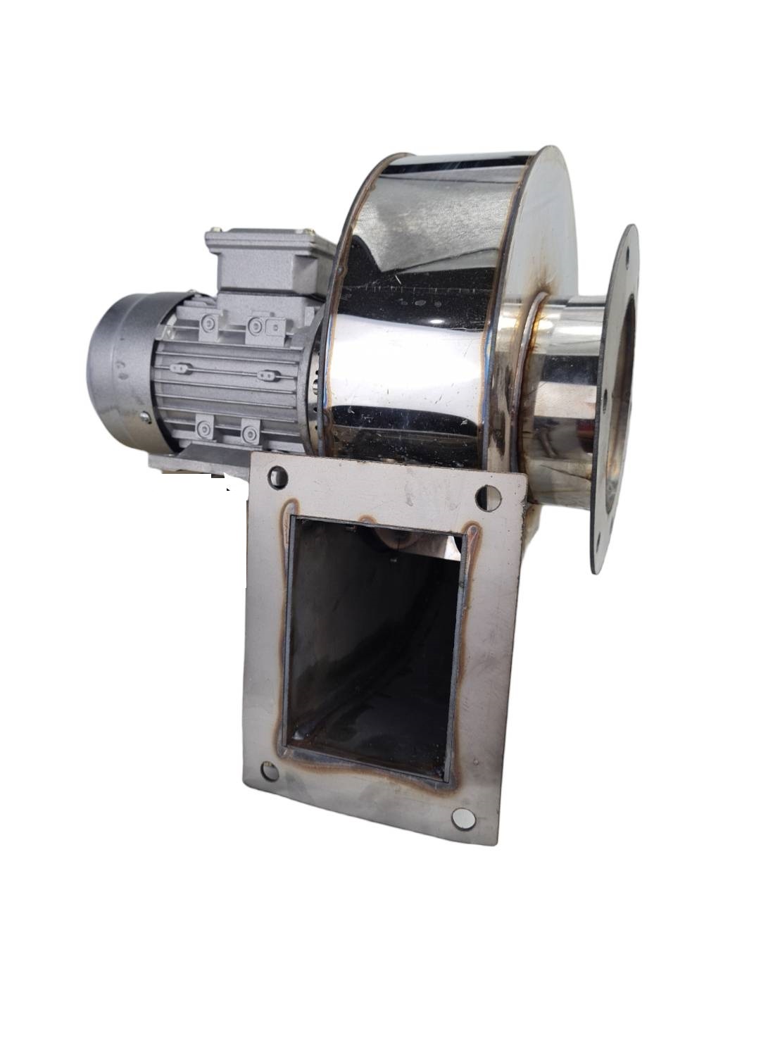 พัดลมโบเวอร์ สแตนเลส 304 ขนาด 370W 220V สามารถทนความร้อนได้สูง 200องศาและทนกัดกร่อนสูงใช้งานกับสารเคมี อาหาร และงานที่มีความร้อนสูง