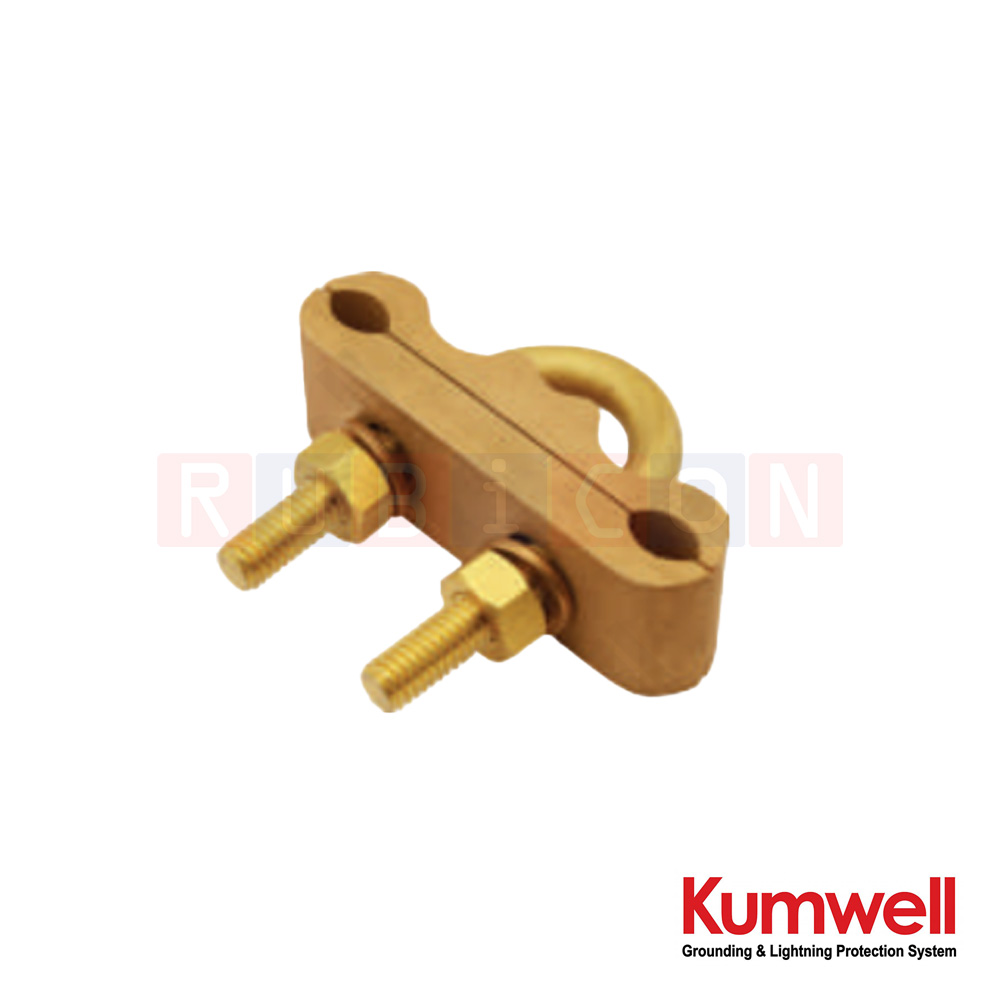 KUMWELL GXCTW 231-120 แคล้มป์จับร็อดหรือท่อ สำหรับสายเคเบิลสองเส้น (Rod or Pipe to Two Cable Clamp) Rod Dia. = 1", Cable Size 95-120 mm2 , (Figure 1)