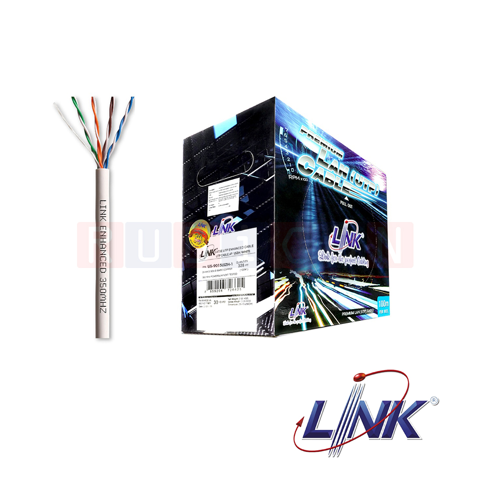 CAT5E UTP ENHANCED CABLE(350MHz),LSZH,WHITE (Box/100M) LINK