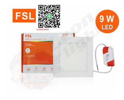 G-1-โคมฝังเหลี่ยม FSL-PN-4-9W (SQUARE) แสงขาวและแสงวอร์มไวท์