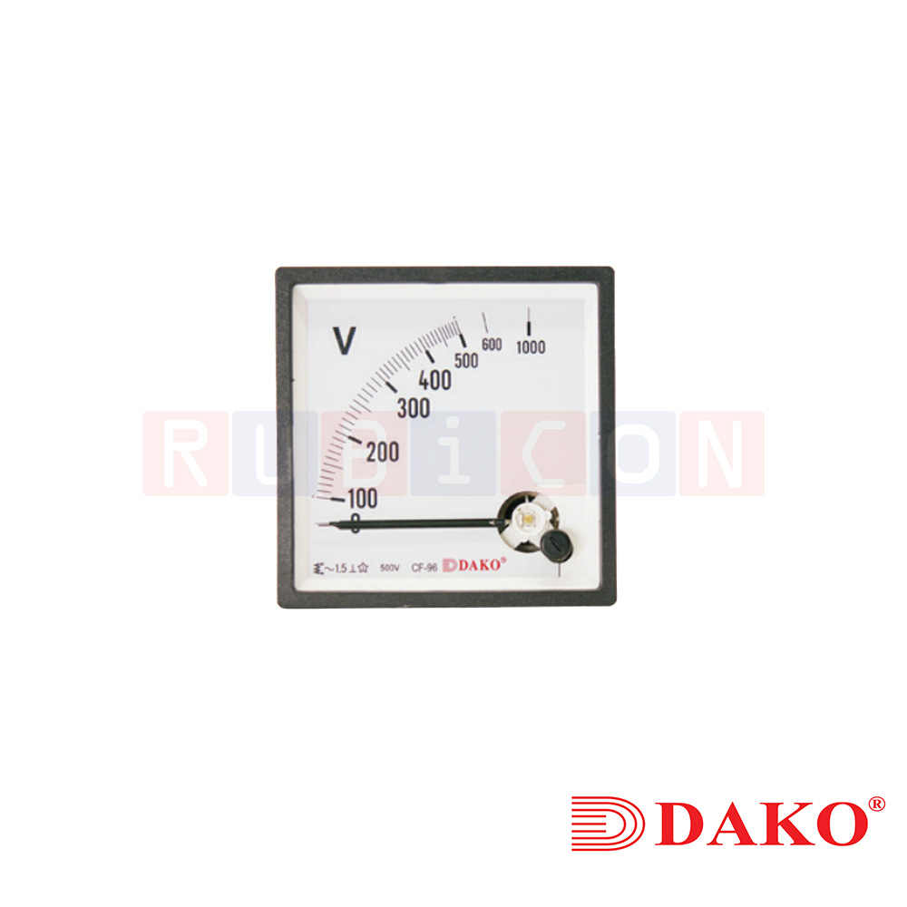 "DAKO" CF-96V VOLT METER โวลท์มิเตอร์ SIZE 96 mm. x 96 mm. CLASS 1.5 ANALOG PANEL METERS