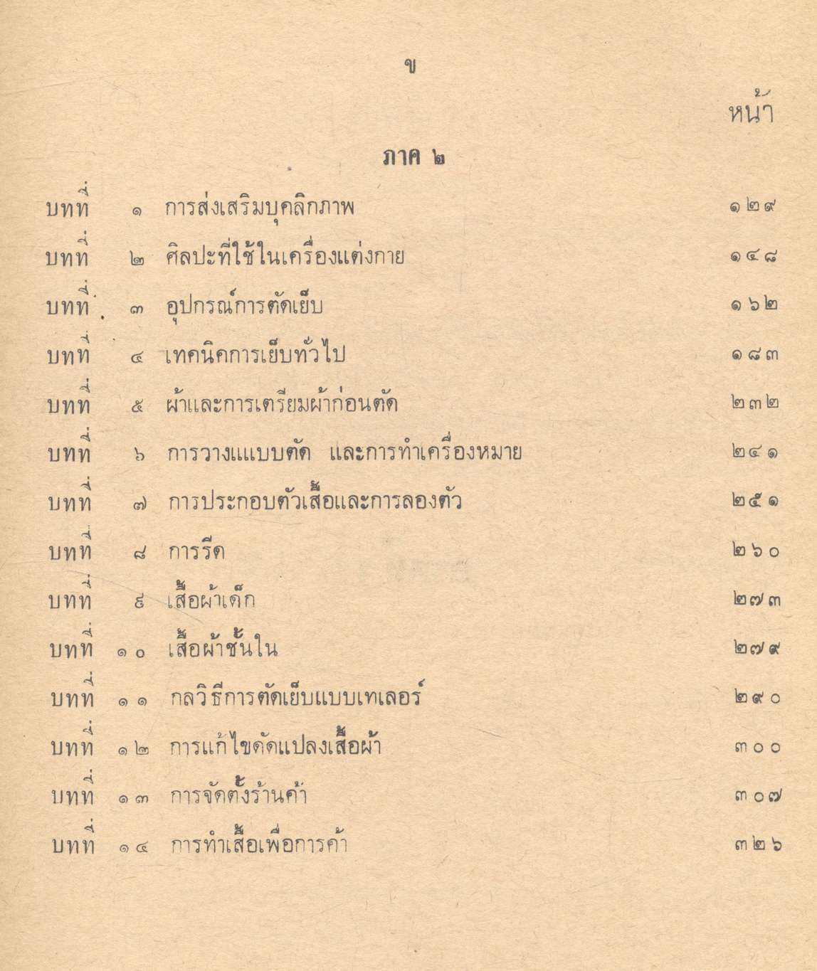 วิชาชุดครูประกาศนียบัตรวิชาการศึกษา คหกรรมศาสตร์ ตอนที่ ๑ วิชาผ้าและเครื่องแต่งกาย
