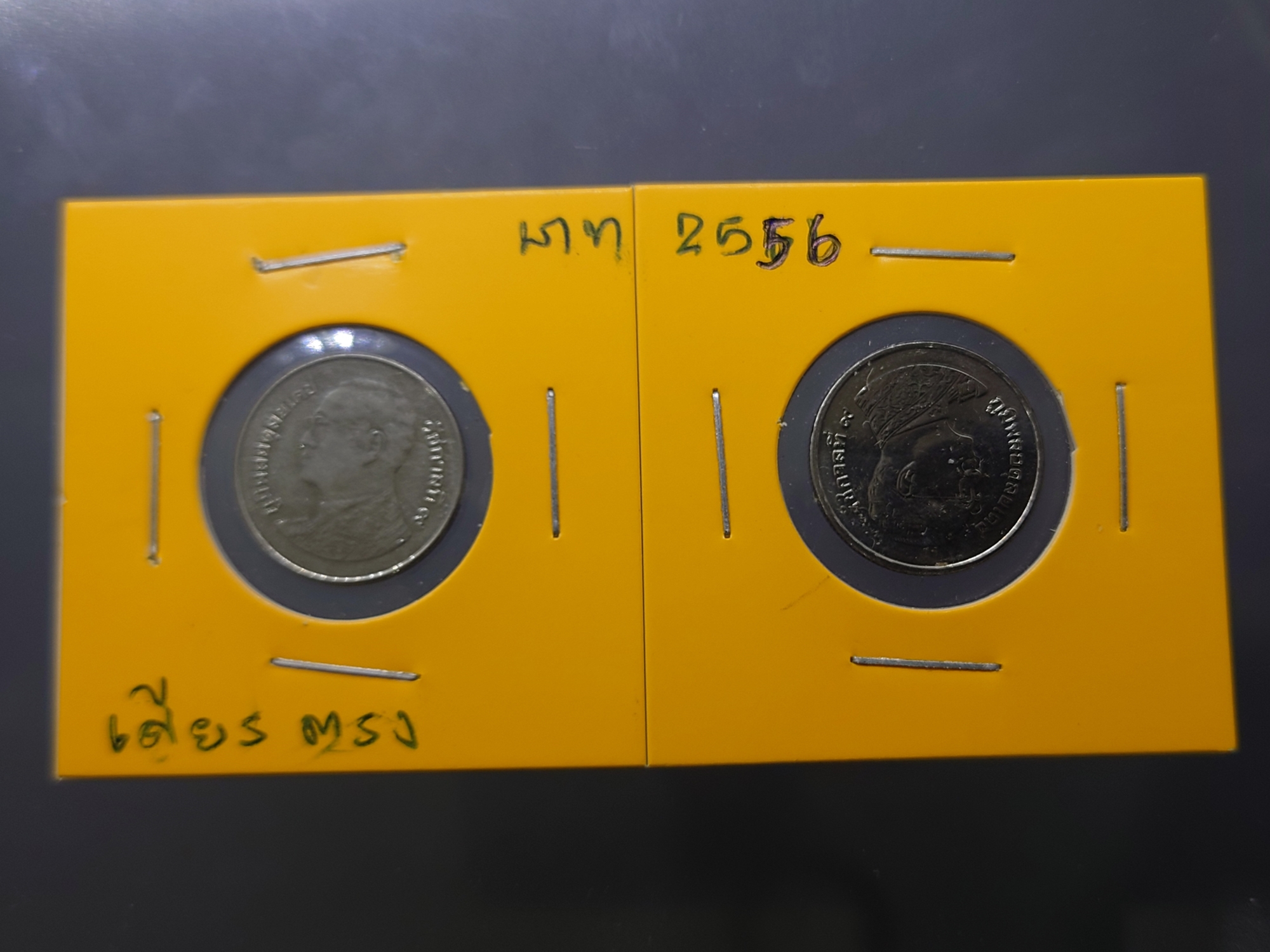 เหรียญ 1 บาท หมุนเวียน สมัยรัชกาลที่9 ปี2556 บล็อก พระเศียรตรง หายาก