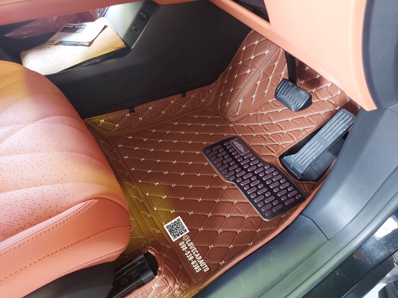 พรมปูพื้นรถยนต์ 6D Deepal S07 สีน้ำตาล เต็มคัน+ซุ้มล้อ