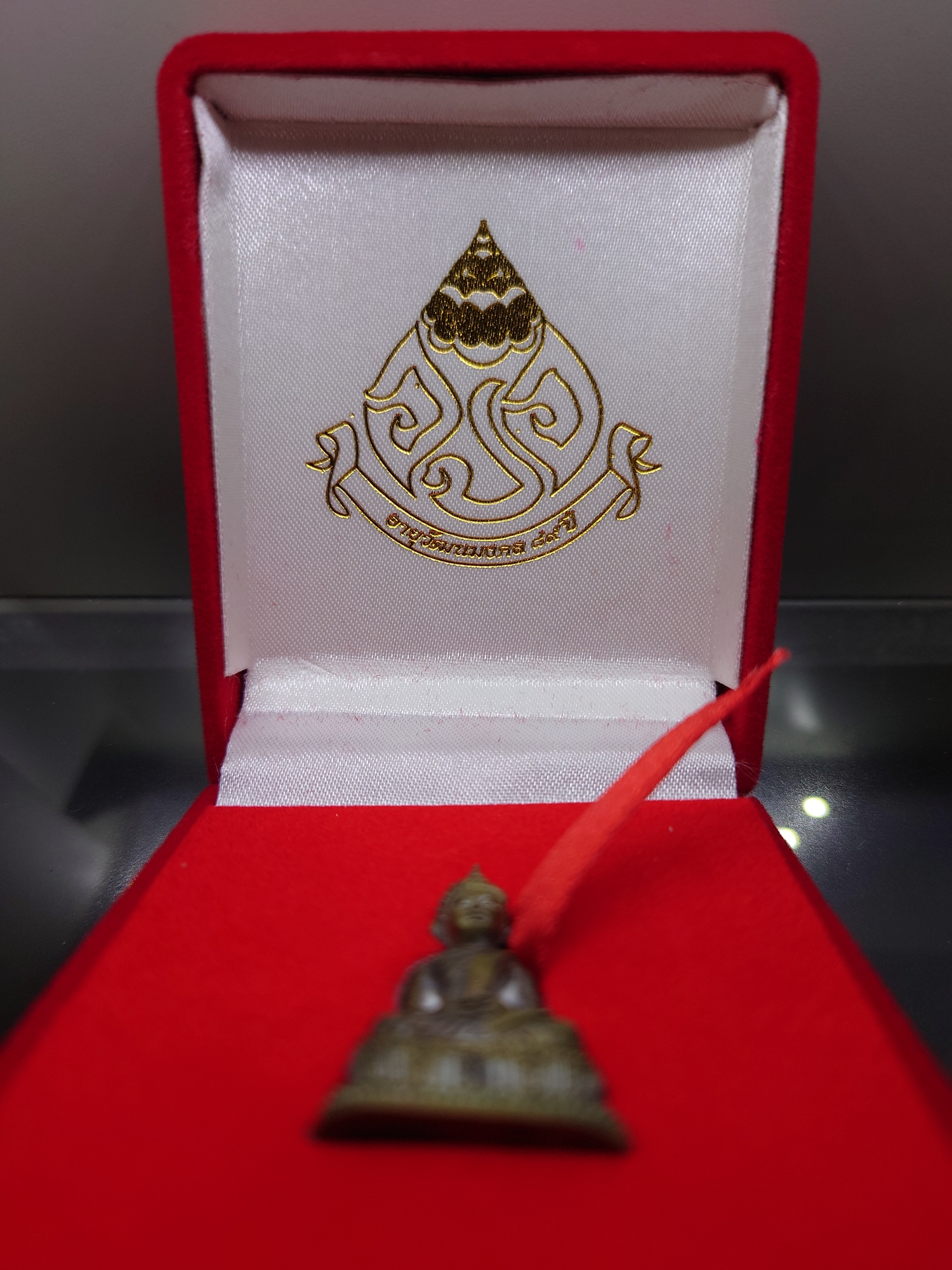 พระอังคีรส อายุวัฒนมงคล 89 ปี สมเด็จพระสังฆราช สกลมหาสังฆปริณายก วัดราชบพิธ ปี2552 เนื้อสัมฤทธิ์ พร้อมกล่อง