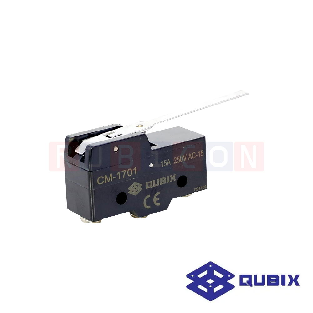 QUBIX CM-1701 ไมโครสวิตซ์ RIGID LEVER 15A, 250V SPDT 1NO, 1NC SCREW TYPE (MICRO SWITCH CM - 1700 SERIES )