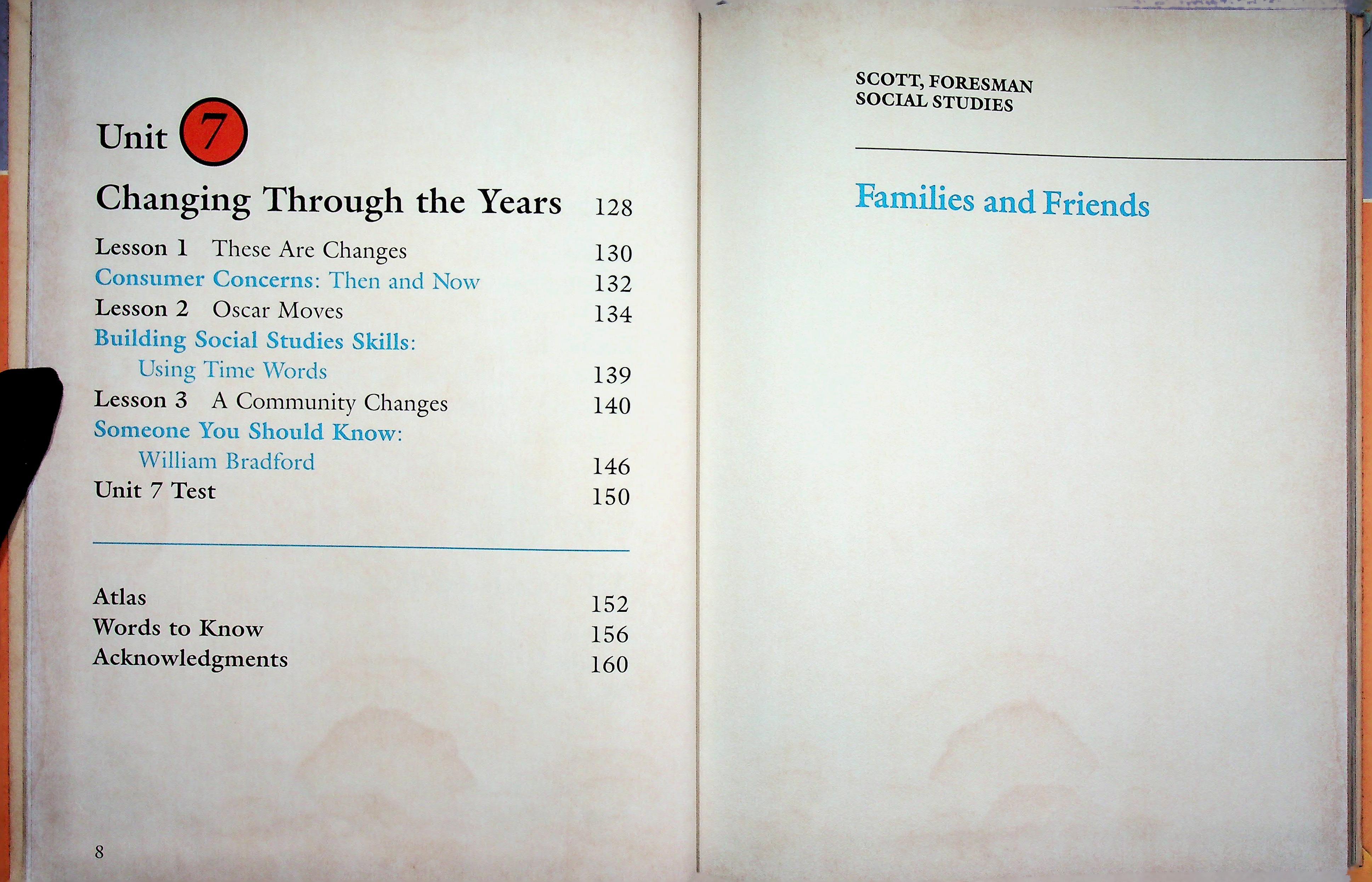 SCOTT, FORESMAN SOCIAL STUDIES Families and Friends