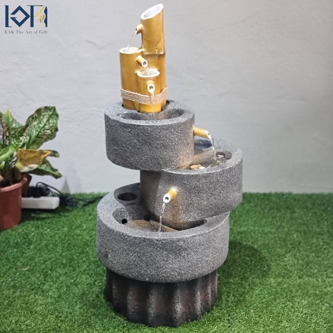 น้ำพุหน้าบ้าน รุ่นFF2019 อ่างน้ำล้นเสริมฮวงจุ้ยหน้าบ้าน น้ำพุล้นแต่งสวน