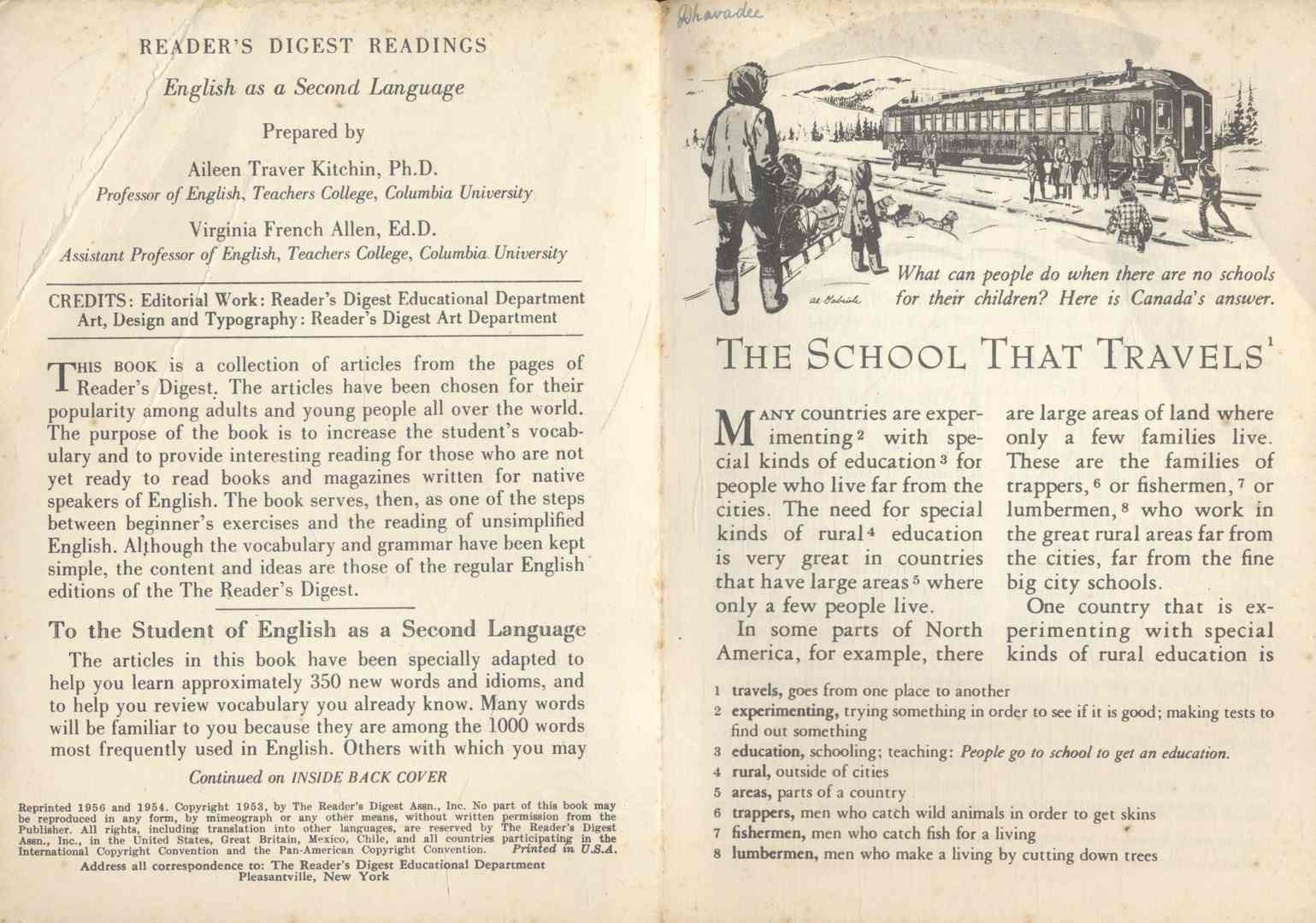 READER'S DIGEST READINGS PART ONE