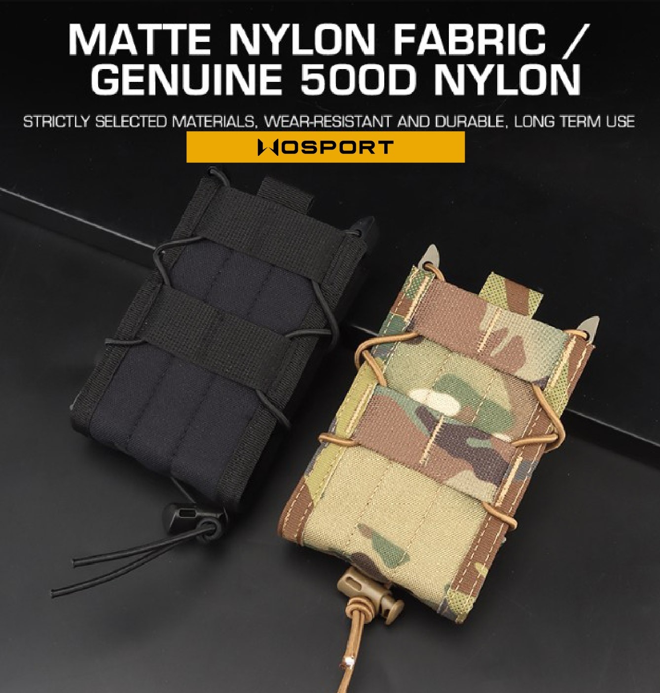 🇹🇭 1133 ไทยแลนด์ แทคติคอล ซองแม็กกาซีน 5.56 ทรง TACO (Wosport) Tiger Type 5.56 Single Magazine Pouch [ MG-49 ]