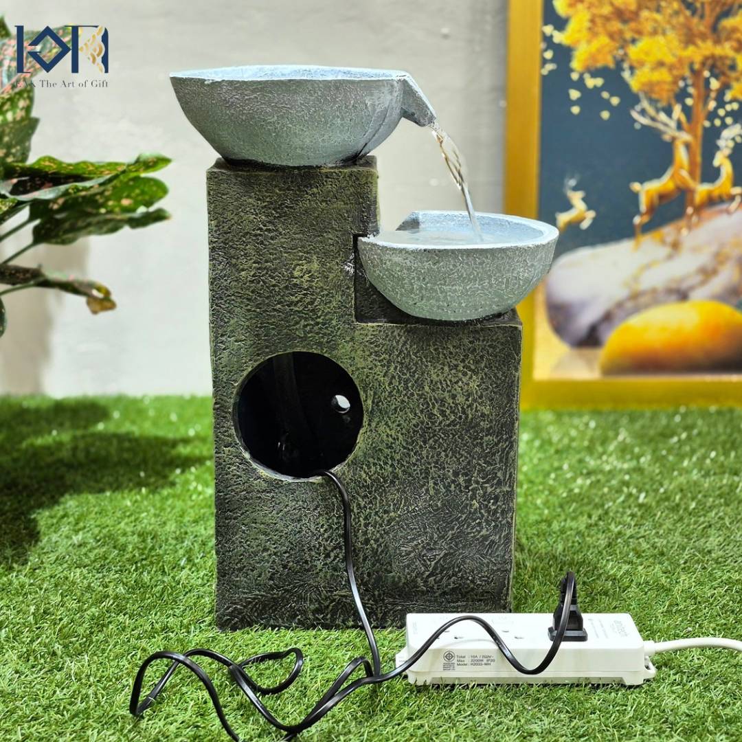 น้ำพุตั้งพื้น รุ่นขนาดกลาง2276 สำเร็จรูป น้ำพุหน้าบ้านแต่งสวนสวย เสริมฮวงจุ้ยบ้าน