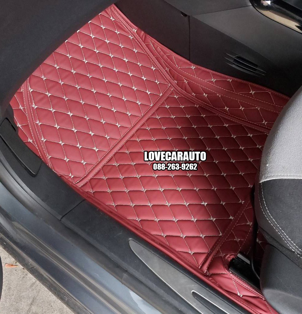 พรมปูพื้นรถยนต์ Citroen-DS3 สีแดงไวน์