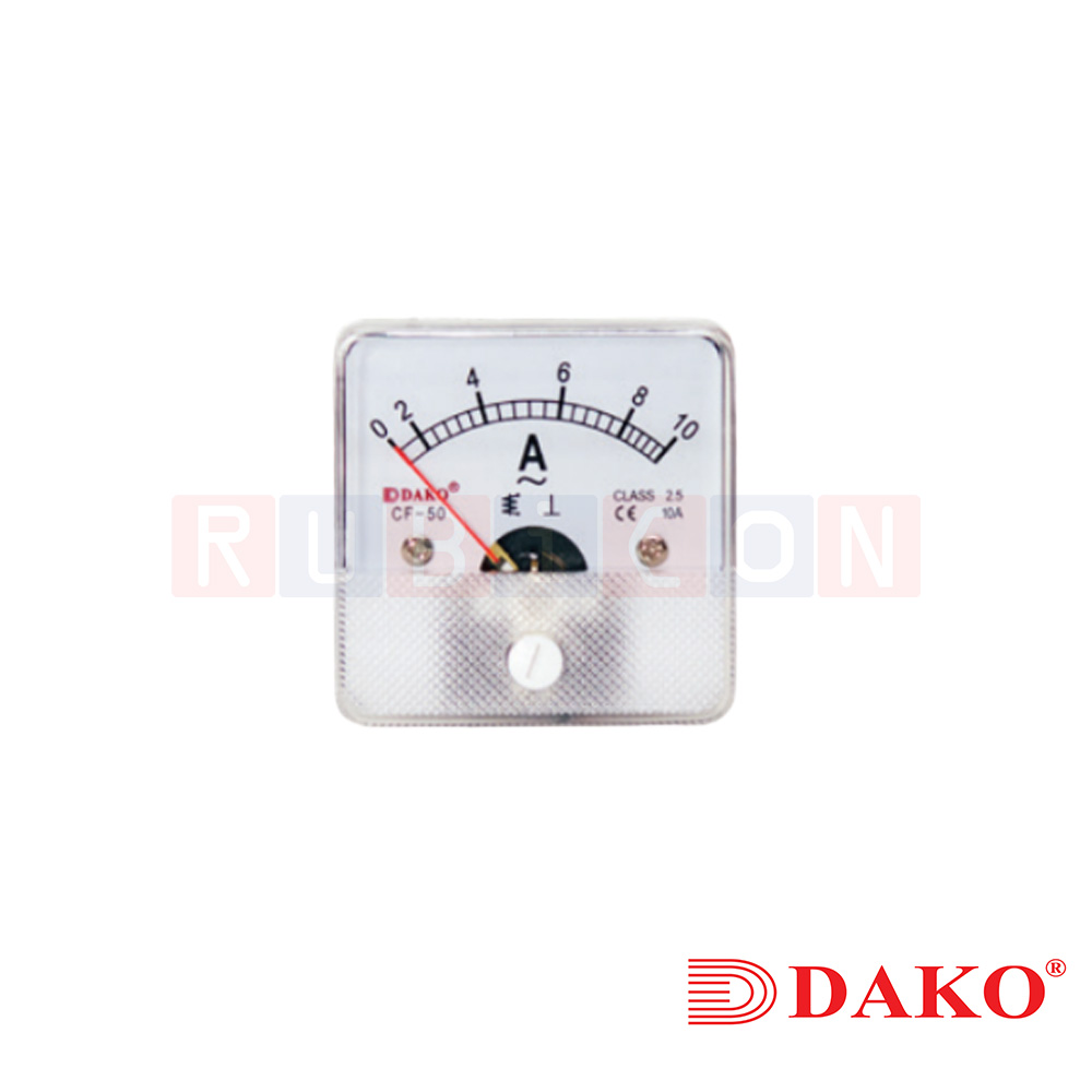"DAKO" CF-50A DIRECT AMPMETER แอมป์มิเตอร์ชนิดต่อตรง SIZE 50 mm. x 50 mm. CLASS 2.5 ANALOG PANEL METERS