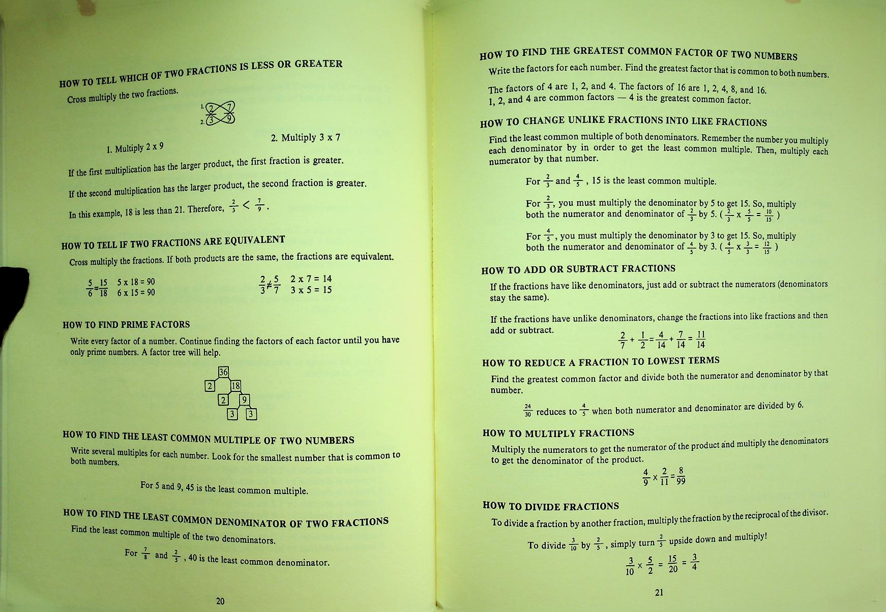 MATH YELLOW PAGES FOR STUDENTS AND TEACHERS