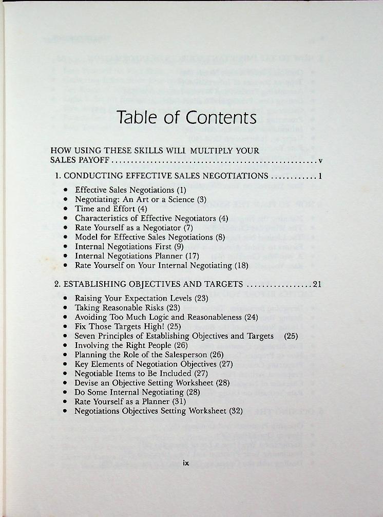 SALES NEGOTIATING HANDBOOK