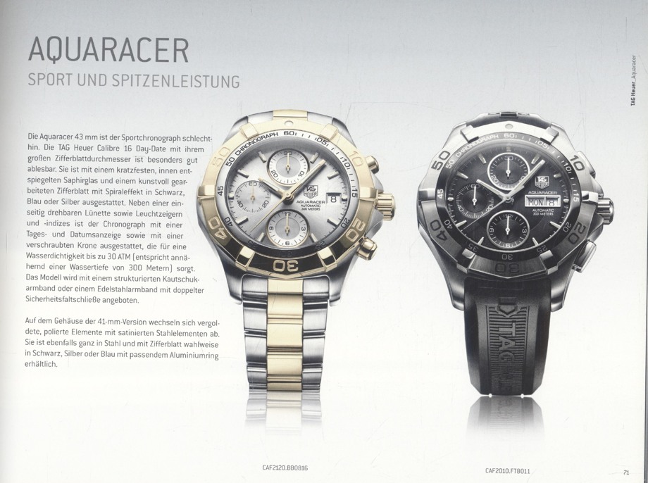 THE CATALOG 2007-2008 TAG Heuer SWISS AVANT-GRADE SINCE 1860 (หนังสือแค็ตตาล็อกนาฬิกาจากประเทศสวิตเซอร์แลนด์)