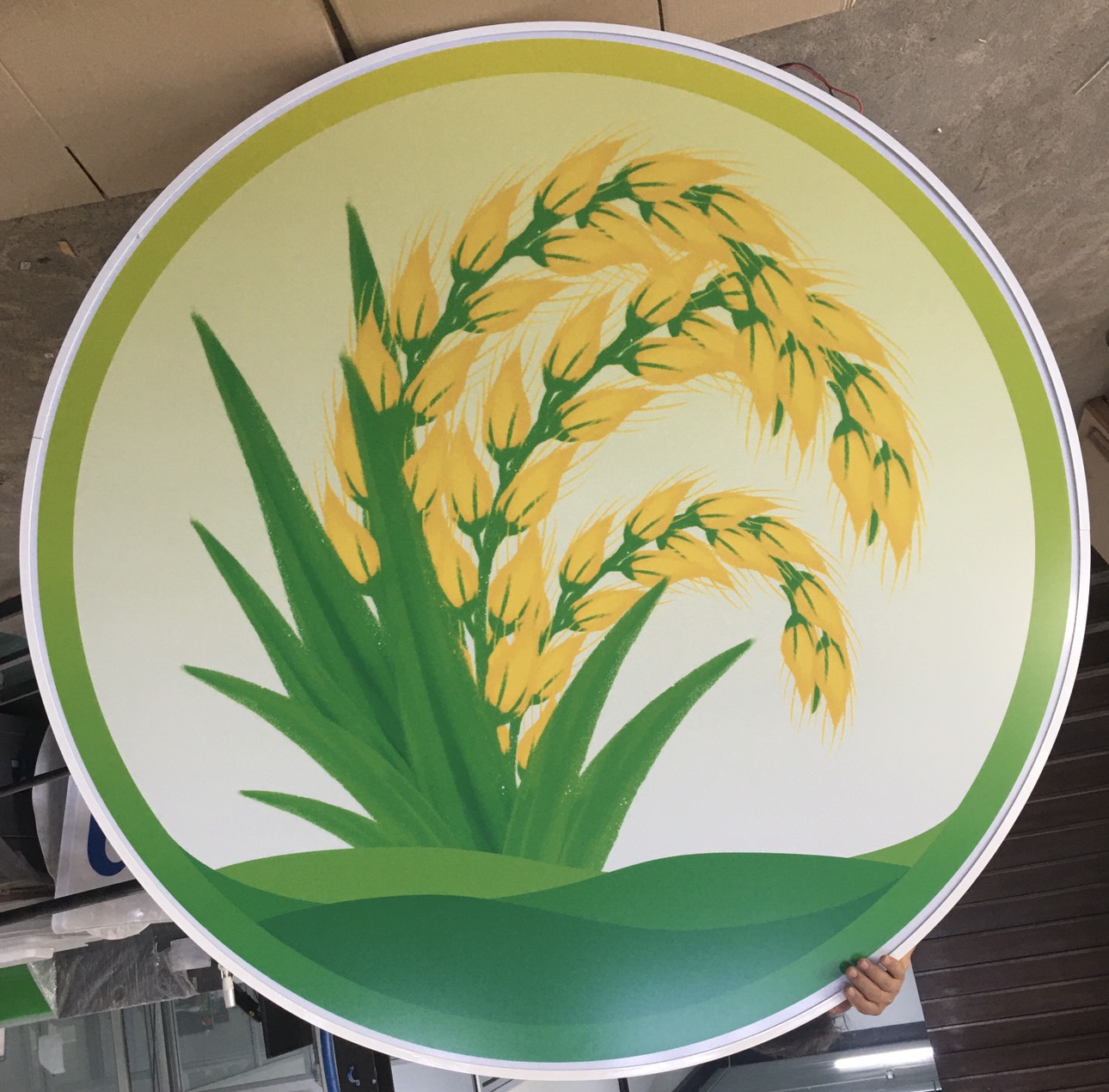 ป้ายกล่องไฟโลโก้ งานรวงข้าว