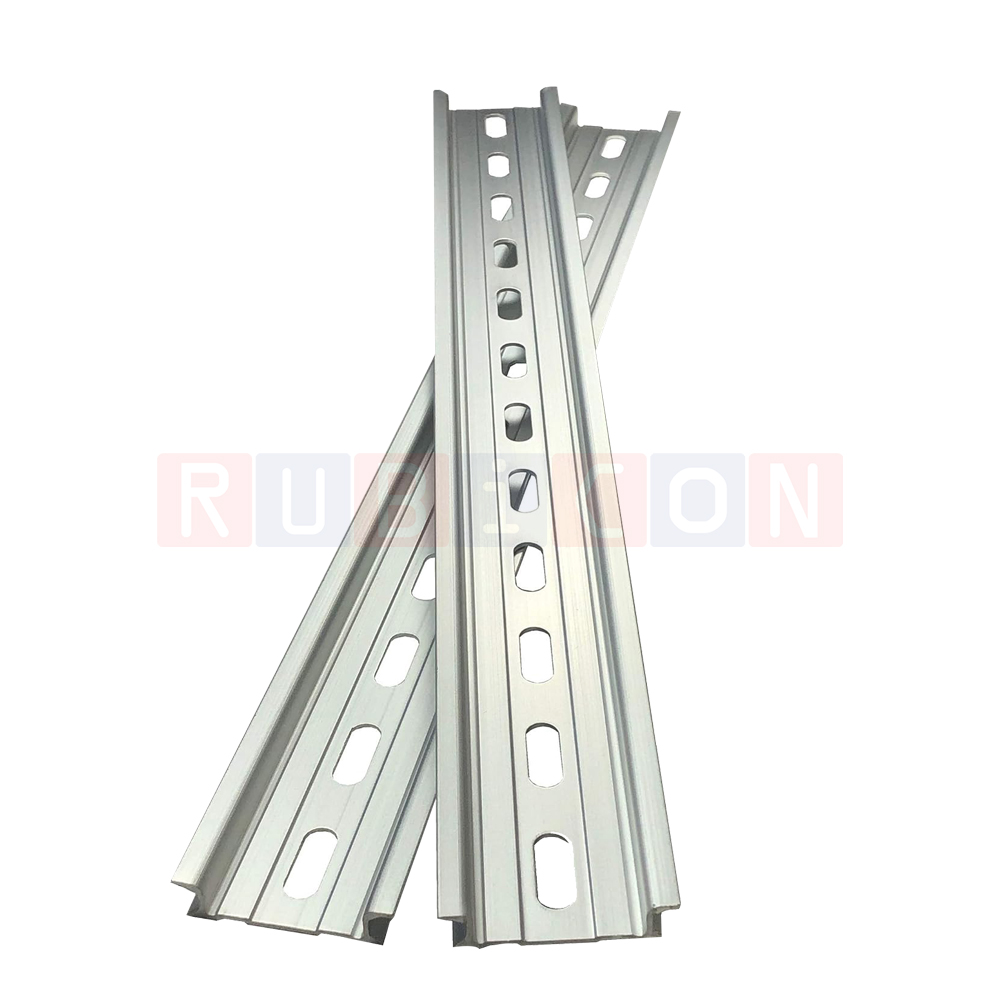 ALUMINIUM DIN RAIL รางรีเลย์อลูมิเนียม ยาว 1 เมตร กว้าง 35 มม. สูง 7.5 มม. ความหนา 1.2 มม. (รางปีกนก)