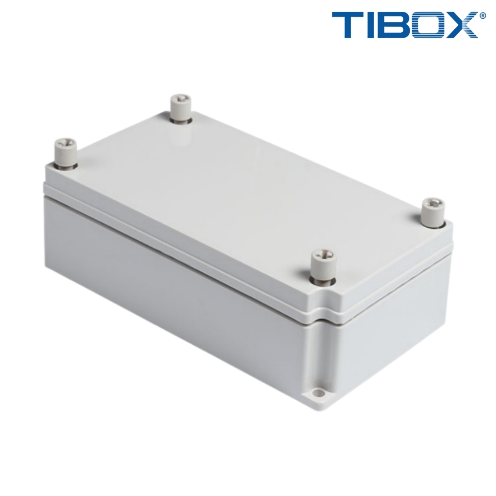 TIBOX TJ-15P กล่องพลาสติก พร้อมเทอร์มินอลบล็อก(Plastic Terminal Block Box IP66) 15Pole 10A Size : 180x100x55 mm.
