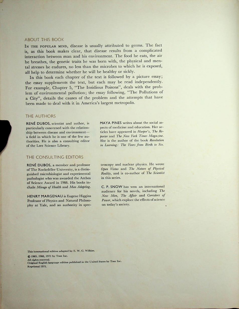 LIFE SCIENCE LIBRARY : HEALTH AND DISEASE