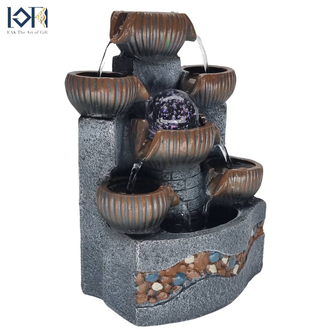 น้ำล้นตั้งโต๊ะ รุ่น9828 เสริมฮวงจุ้ยโชคลาภตกแต่งบ้านตั้งโต๊ะร้านค้า ของขวัญมงคล อ่างน้ำล้นจำลอง