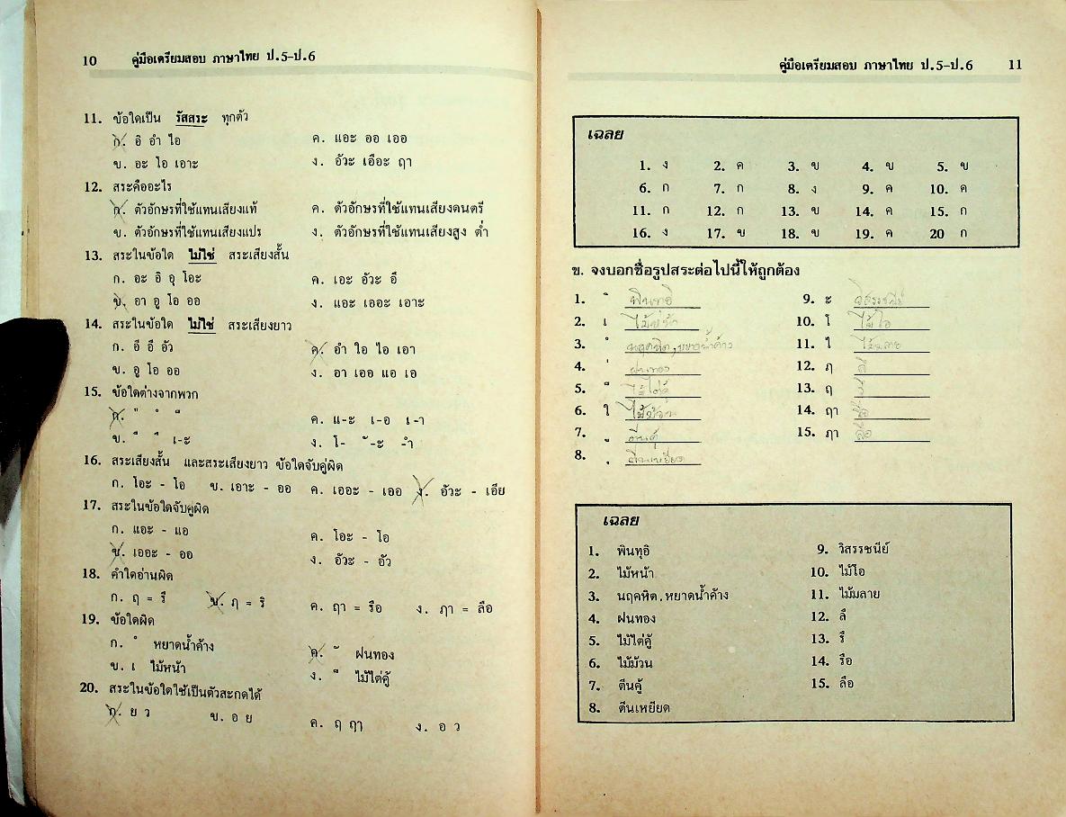 คู่มือเตรียมสอบ ภาษาไทย ป.5-ป.6